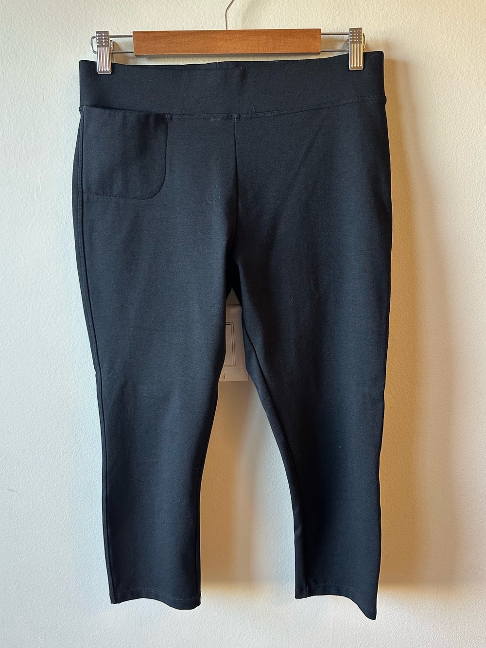 American Giant Cropped Black Stretch Pants